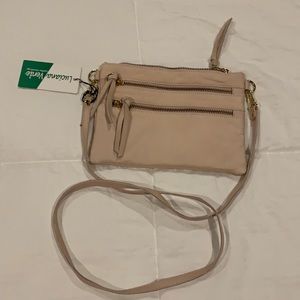 Light Pink Luciana Verde Leather Handbag